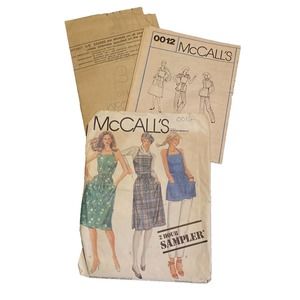 McCalls Apron Wrap Dress 0012 UNCUT Top Neck Strap Size 6-20 Vintage 2 Hour Sew